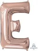 Letter E Rose Gold Anagram (pkg) 1