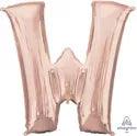 Letter W Rose Gold Anagram (pkg) 1