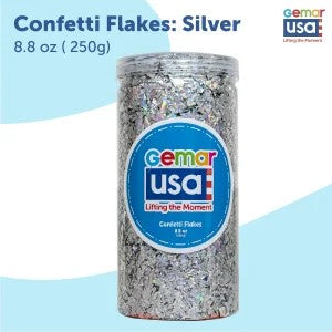 Silver Confetti Jar Flake