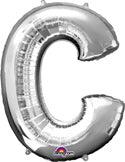 Letter C Silver Anagram (pkg) 1