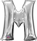 Letter M Silver Anagram (pkg) 1