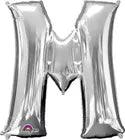 Letter M Silver Anagram (pkg) 1