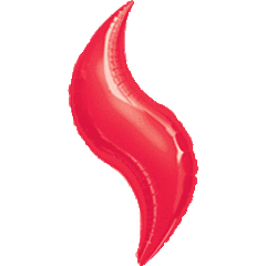 36" Foil Curve, Red