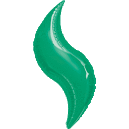 Foil Curve, Green 36"