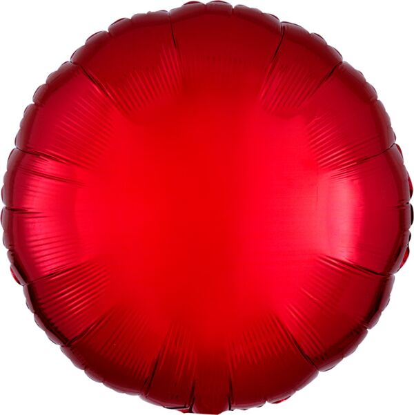ROUND Red Foil Balloon 17"