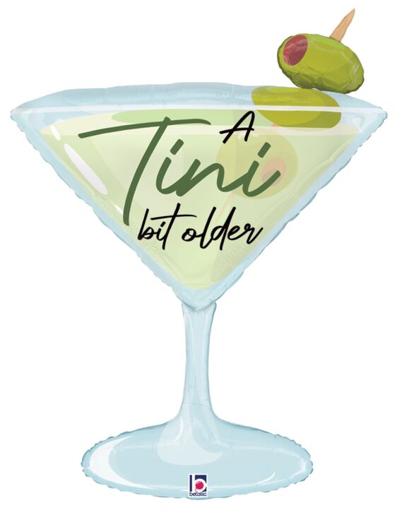 Tini Bit Older Martini Foil Balloon