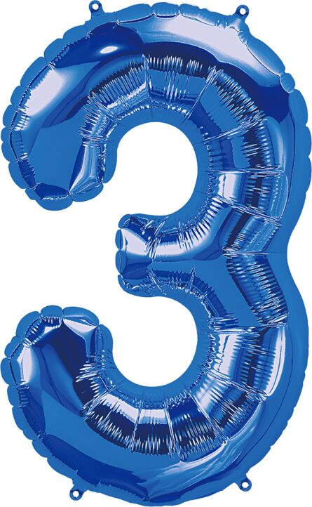 Number 3 Blue 34"