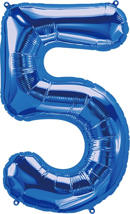Number 5 Blue 34"