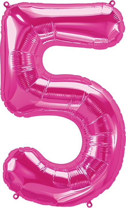Number 5 Pink 34"