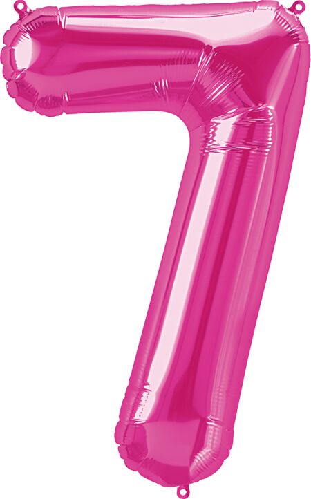Number 7 Pink 34"