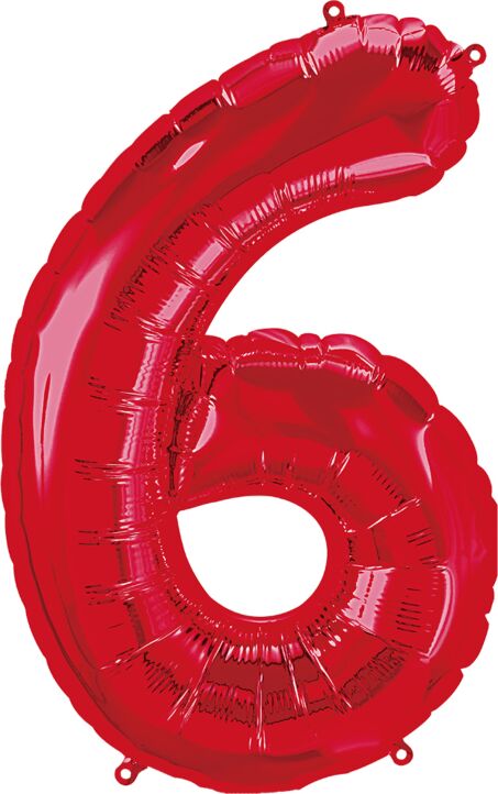 Number 6 Red 34"