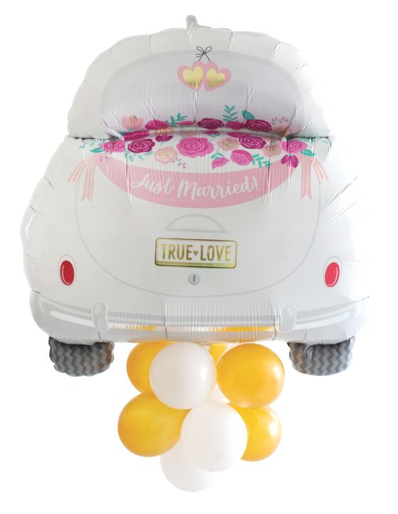 Just Married Car Foil/Latex Balloons