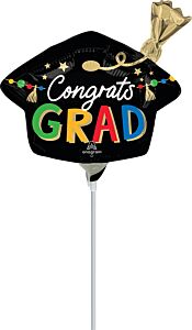 Grad Party Hat 14" Foil Balloon