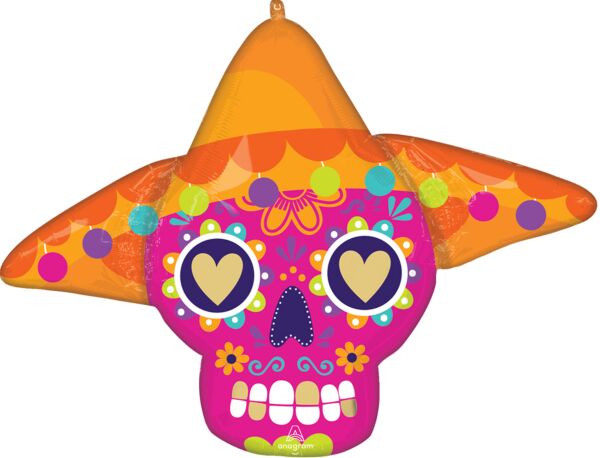 Bold Sugar Skull Foil Balloon