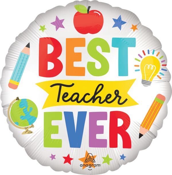 Best Teacher Ever Foil Balloon