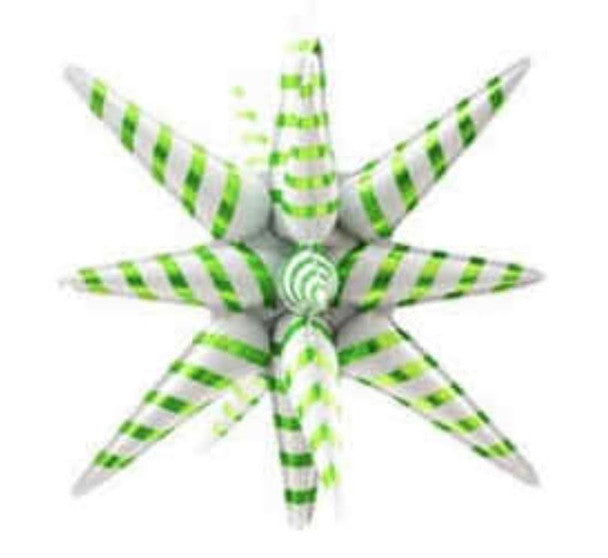 Exploding StarBurst Green/White 36"