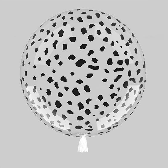 Cheetah/Dalmatian Print Clear - Black