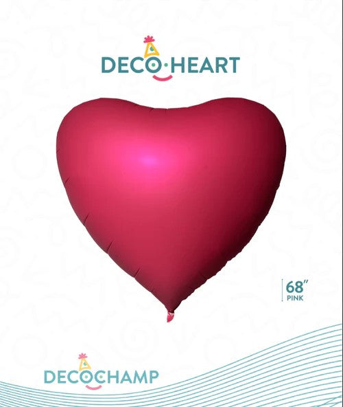 DECOHEART 68″ Solid Red Heart