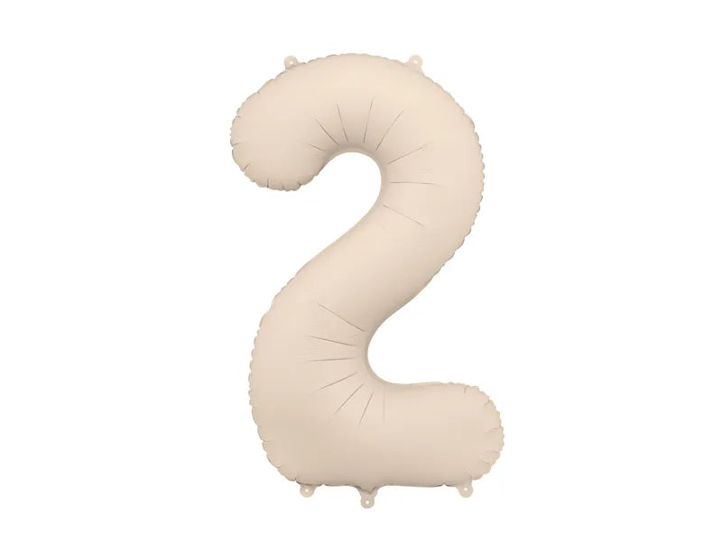Number 2 Warm Grey Foil Balloon 40"