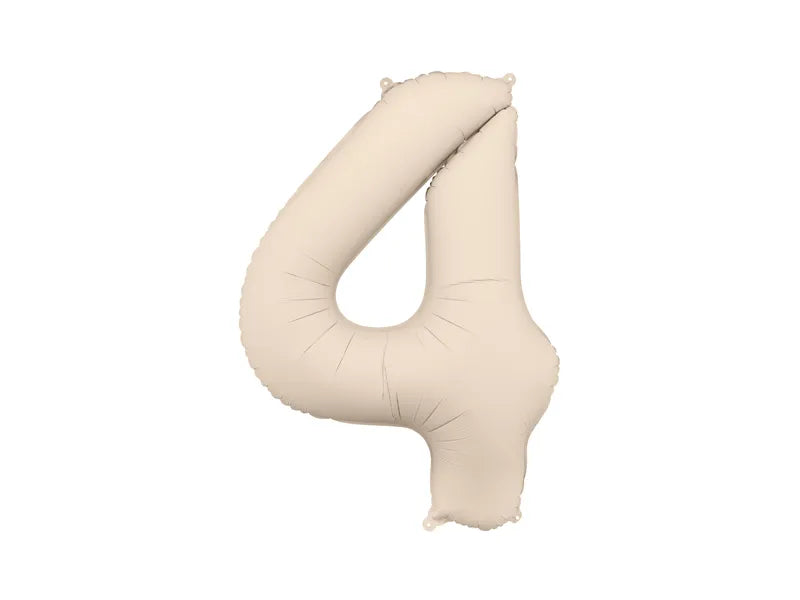 Number 4 Warm Grey Foil Balloon 40"