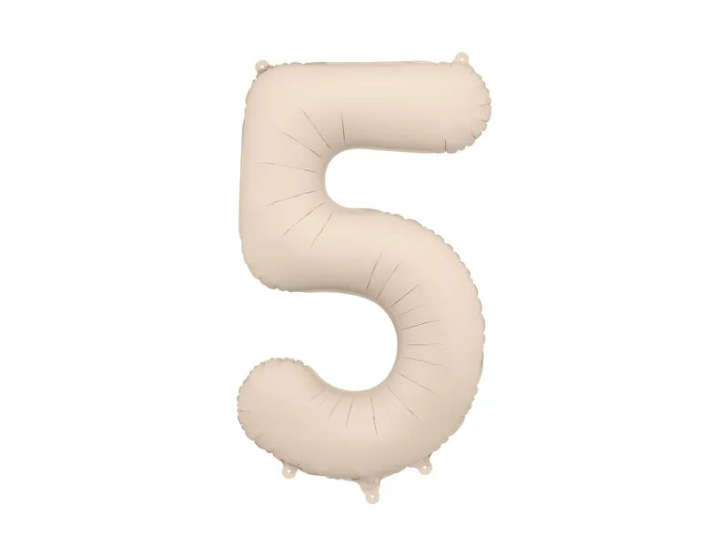 Number 5 Warm Grey Foil Balloon 40"