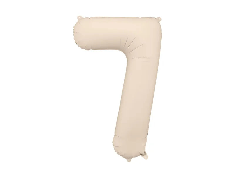 Number 7 Warm Grey Foil Balloon 40"