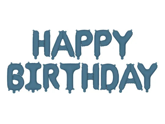 Happy Birthday Banner, Navy Blue
