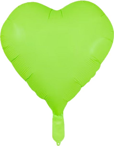 HEART Neon Green, 18"
