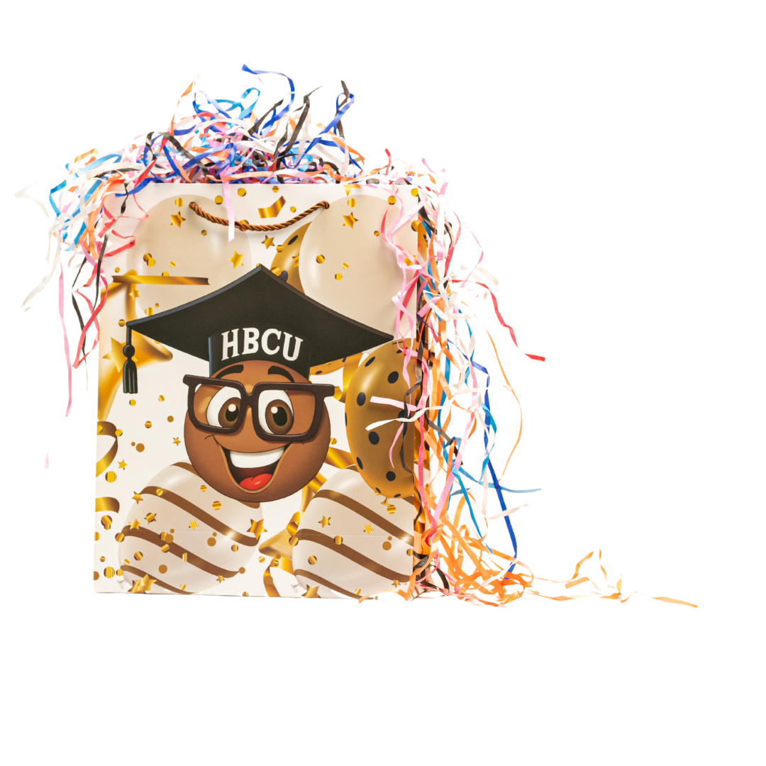 Melanin Graduation Gift Bag - Male Grad/Glasses
