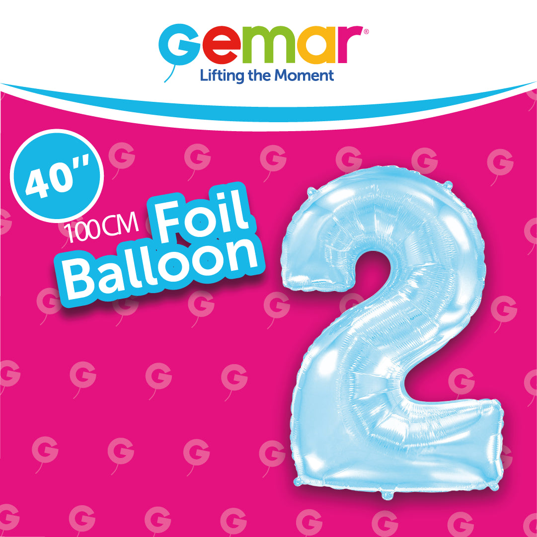 Number 2 Pastel Blue 40"