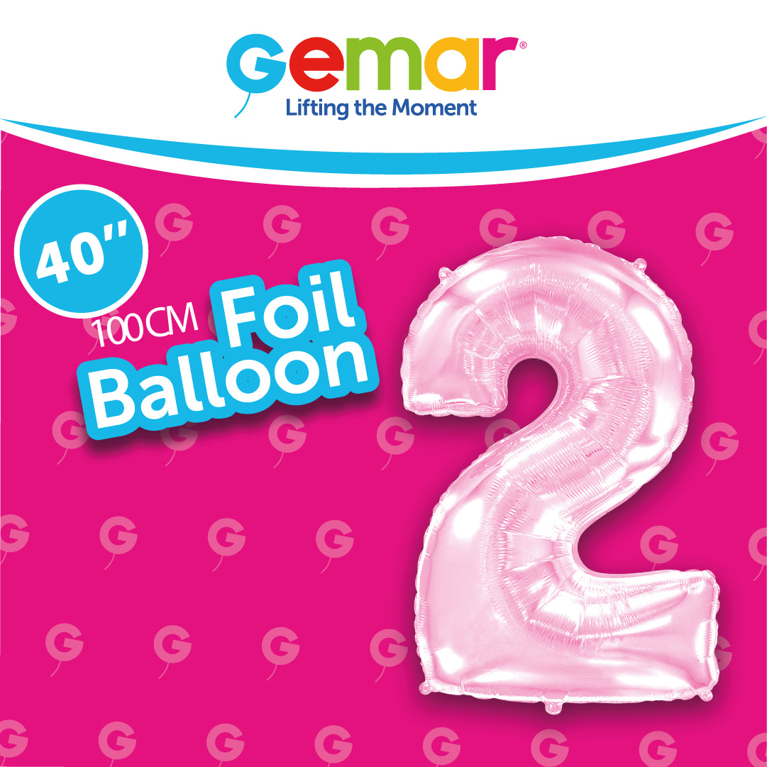 Number 2 Pastel Pink 40"
