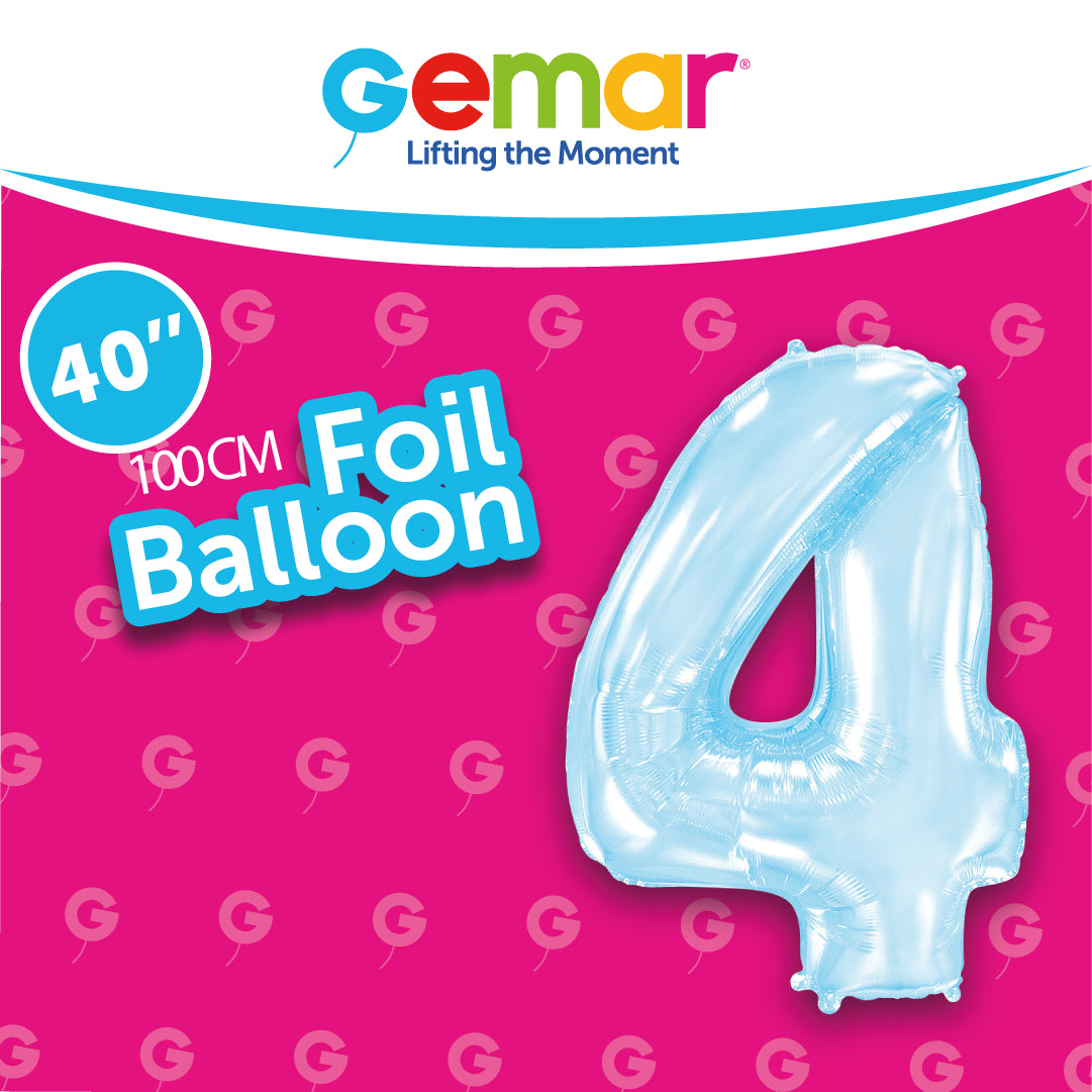 Number 4 Pastel Blue 40"