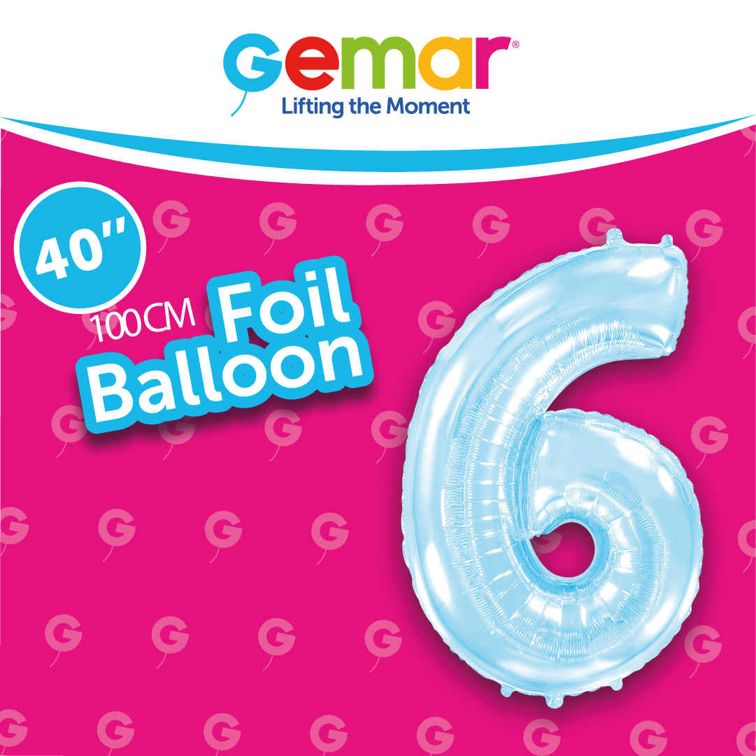 Number 6 Pastel Blue 40"