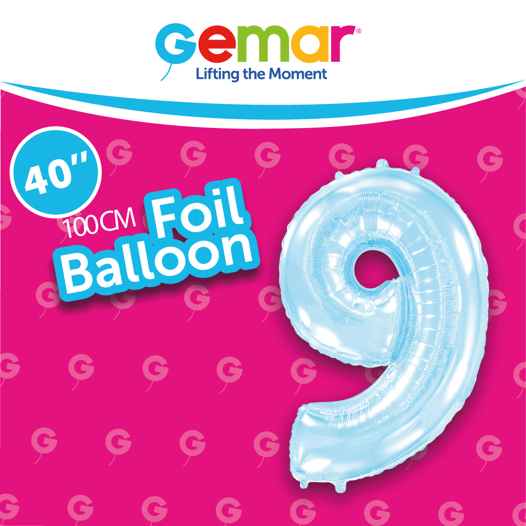 Number 9 Pastel Blue 40"