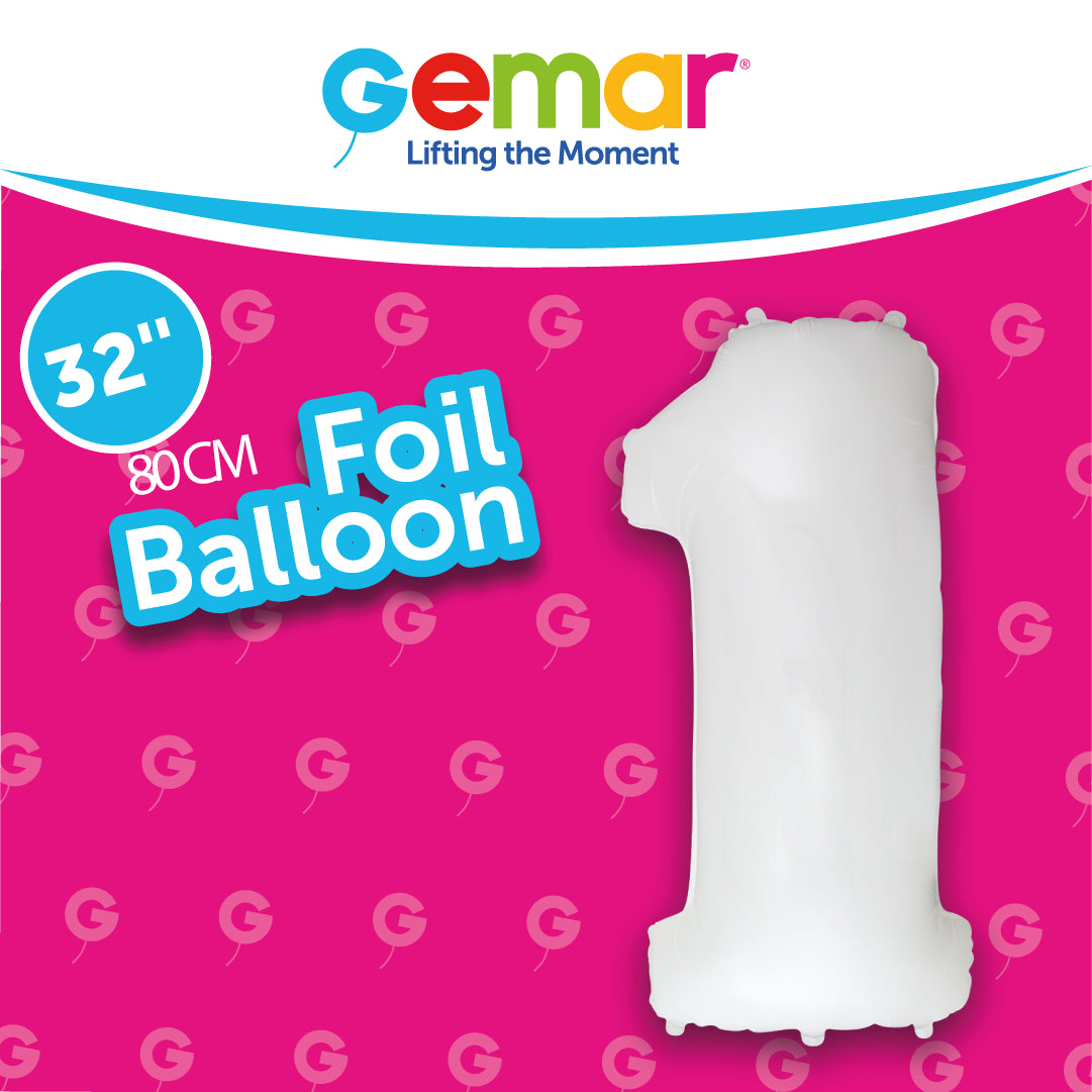 Number 1 White 32"