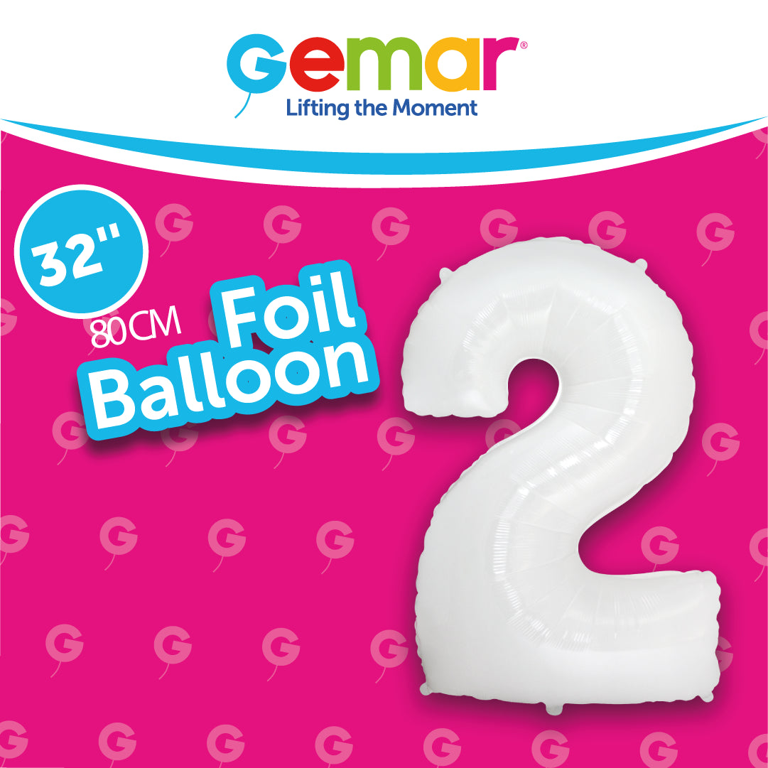 Number 2 White 32"