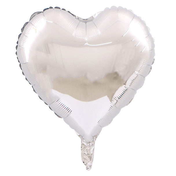 Heart 9" Self Sealing Silver