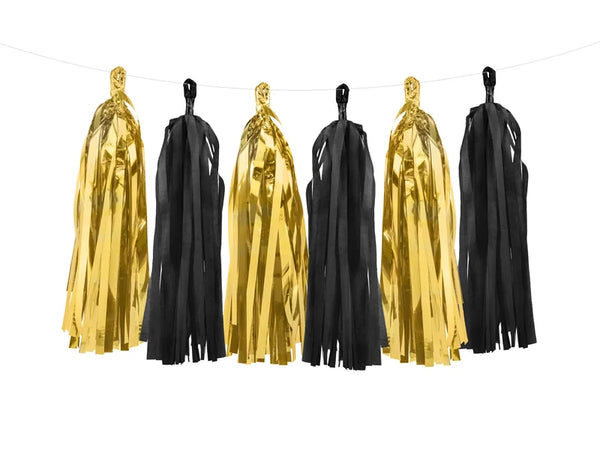 Tassel Garland, Gold/Black