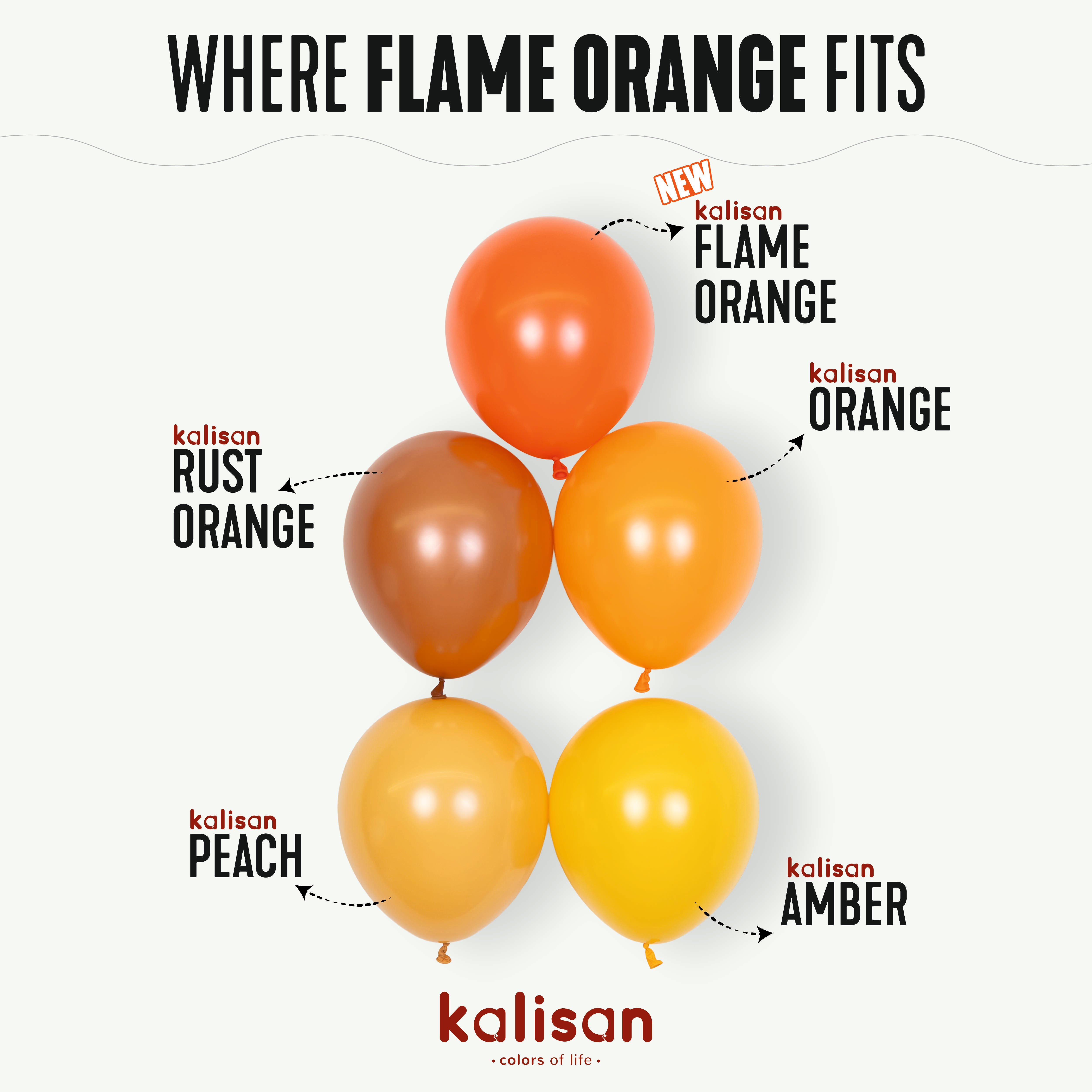 Kalisan Flame Orange Latex Balloon