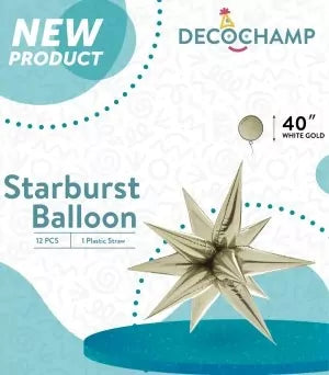 Starburst Decochamp White Gold