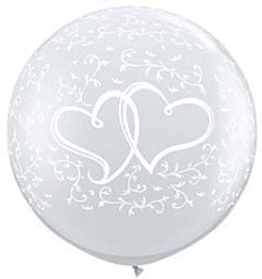 Qualatex Entwined Hearts-A-Round - Clear 1