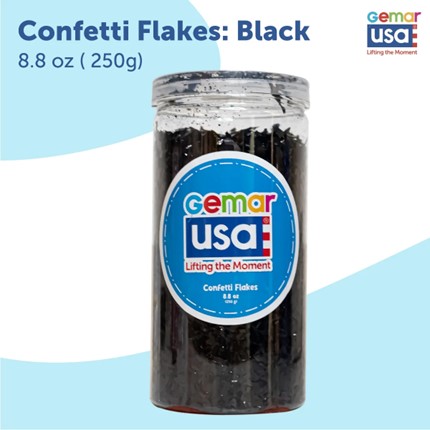 Black Confetti Jar Flake