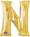 Letter N Gold Anagram (pkg) 1