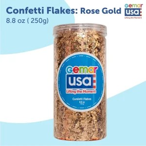 Rose Gold Confetti Jar Flake