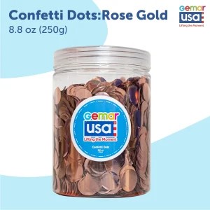 Rose Gold Confetti Jar