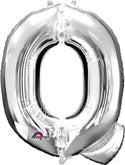 Letter Q Silver Anagram (pkg) 1