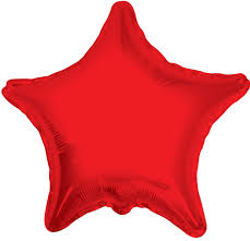 Red Star Mylar Balloon 1