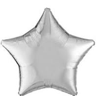 Silver Star Mylar Balloon 1